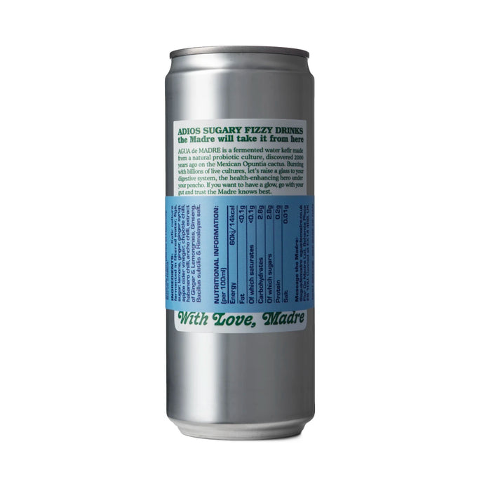 Agua de Madre - Lemon & Ginger Water Kefir 33cl back of can