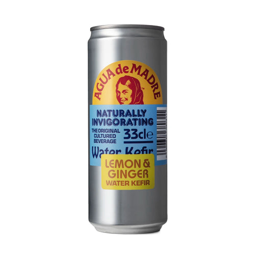 Agua de Madre - Lemon & Ginger Water Kefir 24 x 33cl Cans