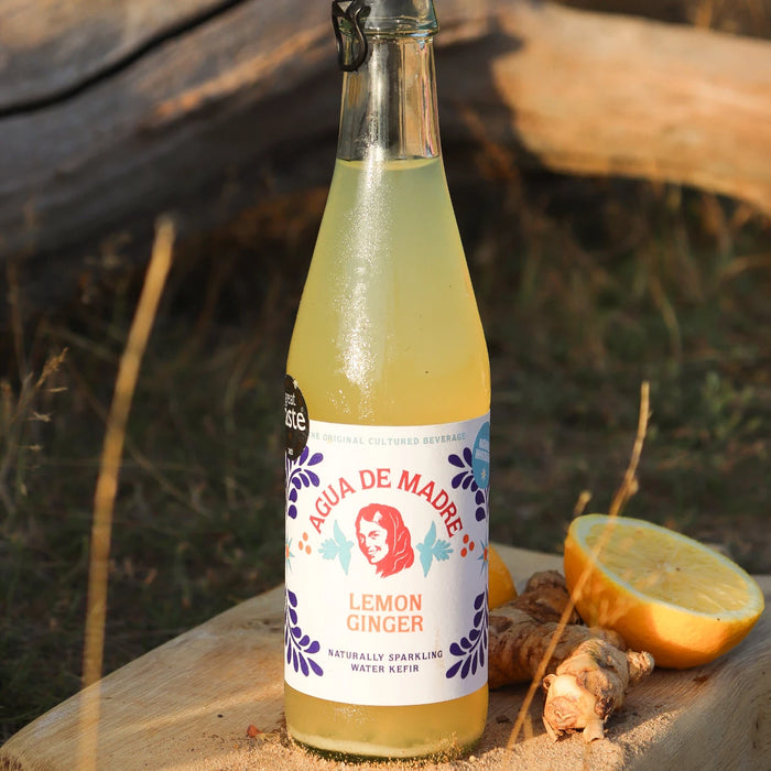 Agua de Madre - Lemon & Ginger Water Kefir 6 x 75cl Bottles Lifetstyle