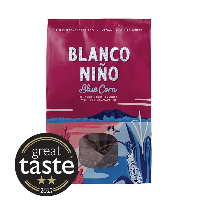 Blanco Niño - Authentic Tortilla Chips Blue Corn 8 x 170g Great Taste 2 Star Award Winner