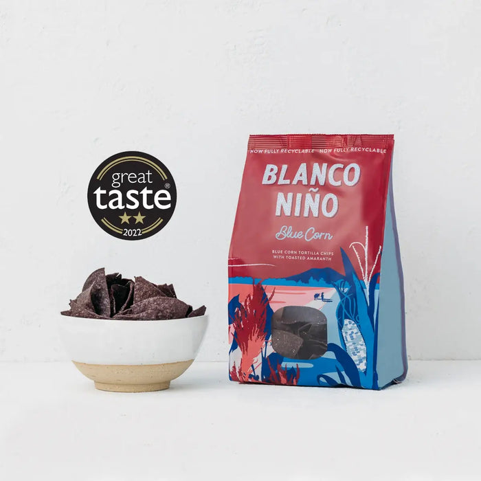 Blanco Niño - Authentic Tortilla Chips Blue Corn 8 x 170g Lifestyle