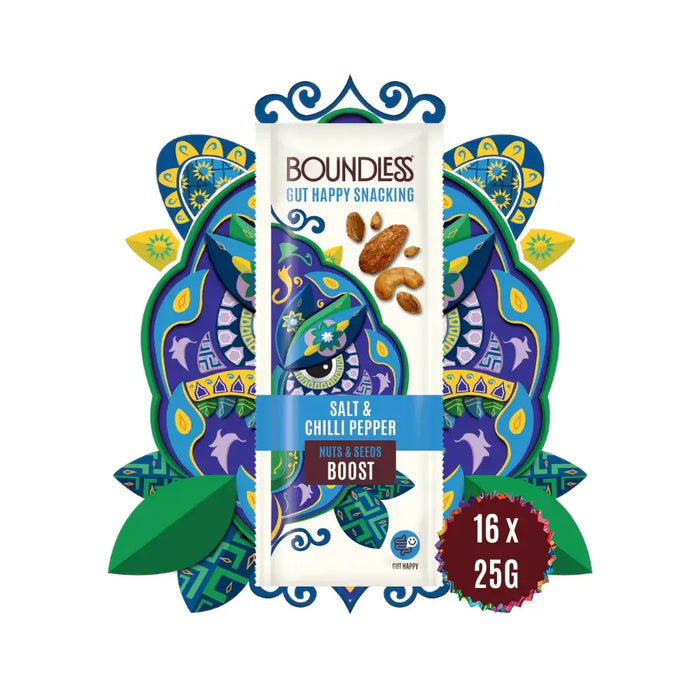 Boundless - Salt & Chilli Pepper Nuts & Seeds Boost 16 x 25g