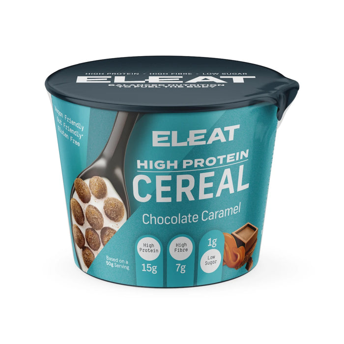 ELEAT - High Protein Chocolate Caramel Cereal Balls 8 x 50g Pots