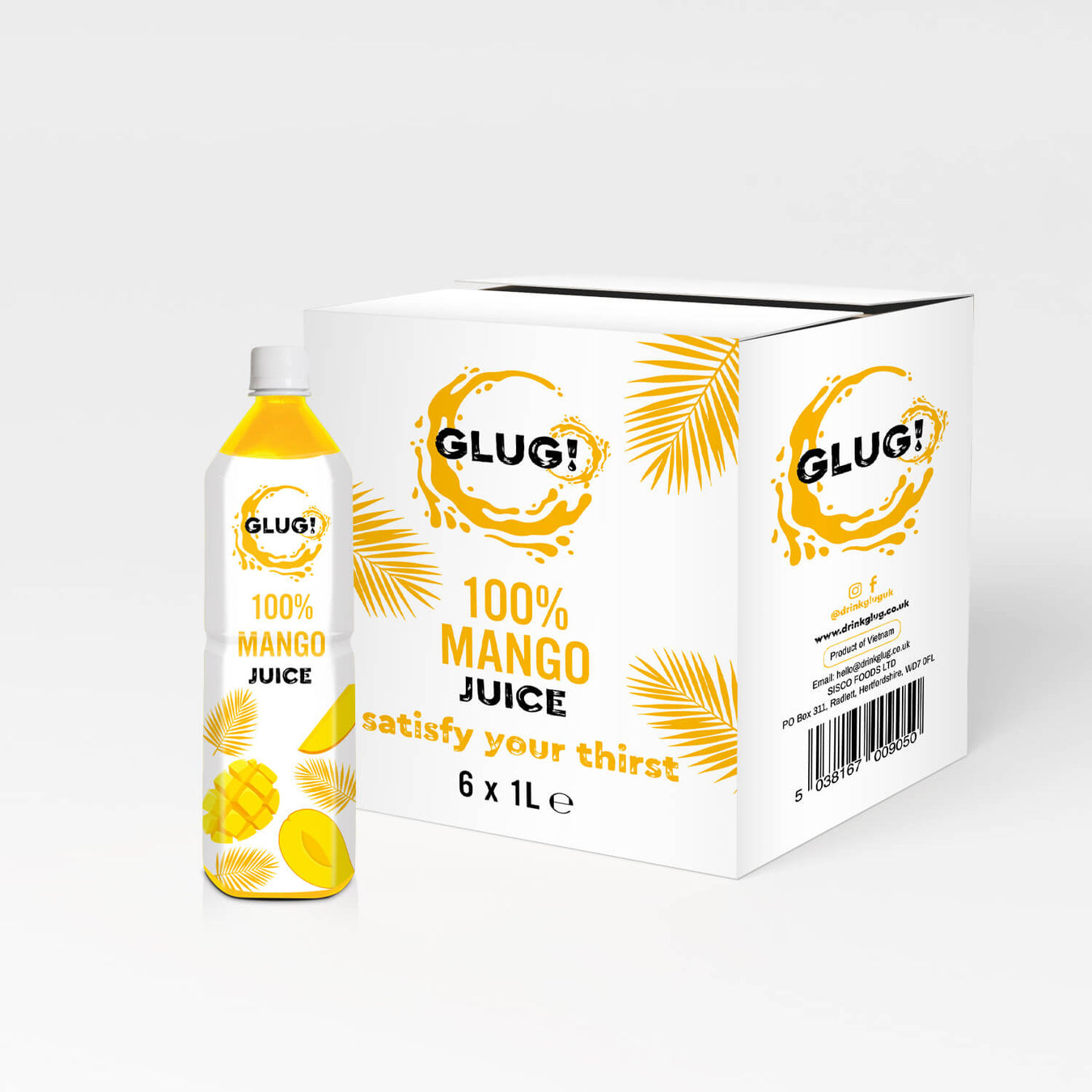 Glug! 100% Mango Juice 6 x 1L