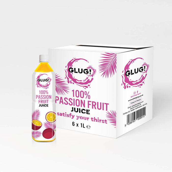 Glug! 100% Passion Fruit Juice 6 x 1L