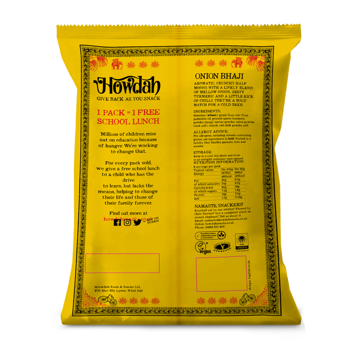 Howdah Snacks - Onion Bhaji Snacks 6 x 150g