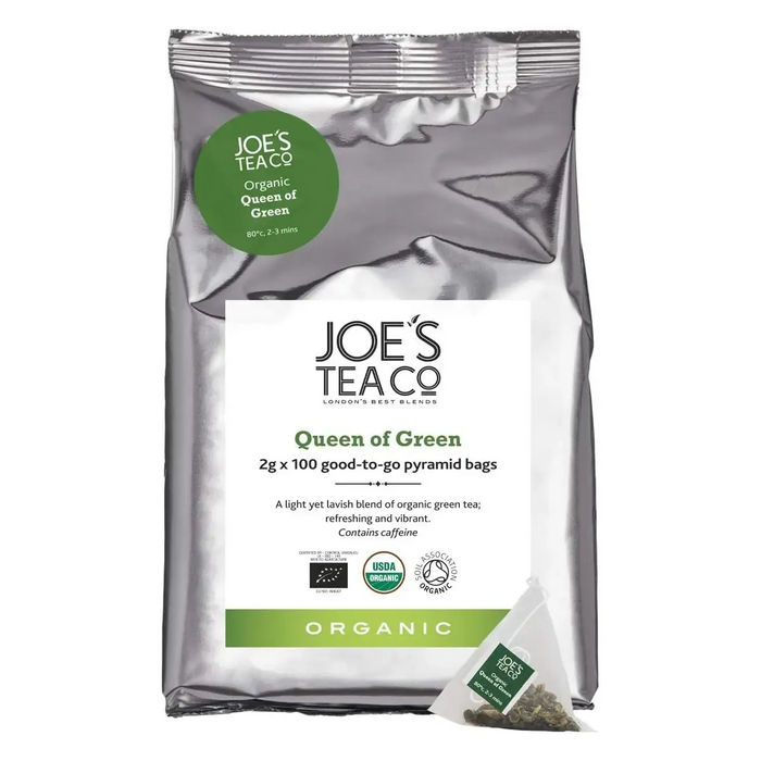 Joe's Tea Co. - Queen of Green Tea 3 x 100 Pyramid Teabags