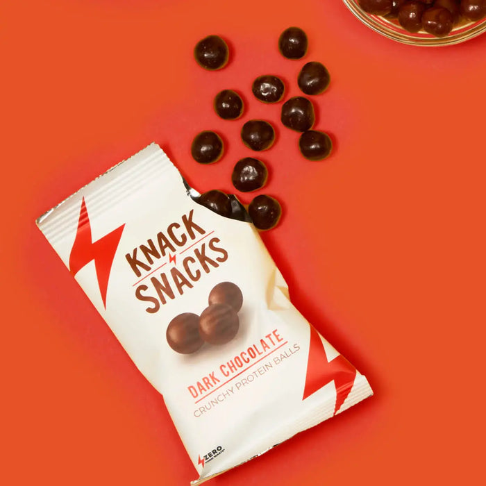 Knack Snacks - Dark Chocolate Crunchy Protein Balls 10 x 34g Lifestyle