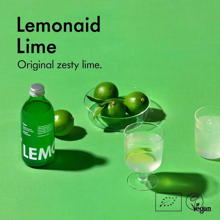 Lemonaid - Organic & Fairtrade Lime Sparkling Drink 24 x 330ml Lifestyle