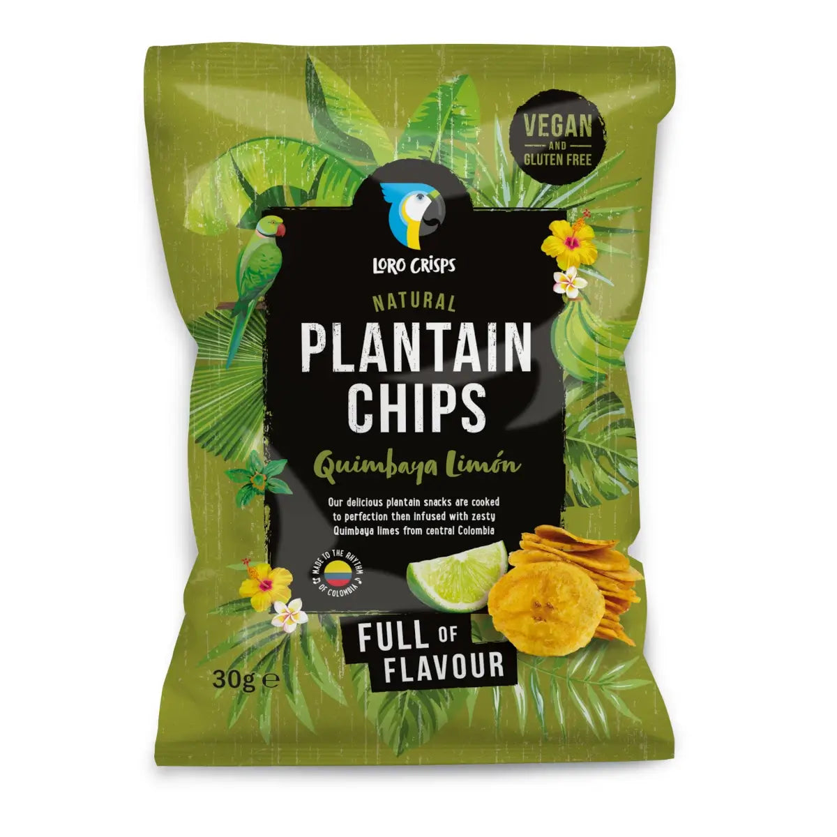 Loro Crisps - Quimbaya Limon Plantain Chips 48 x 30g