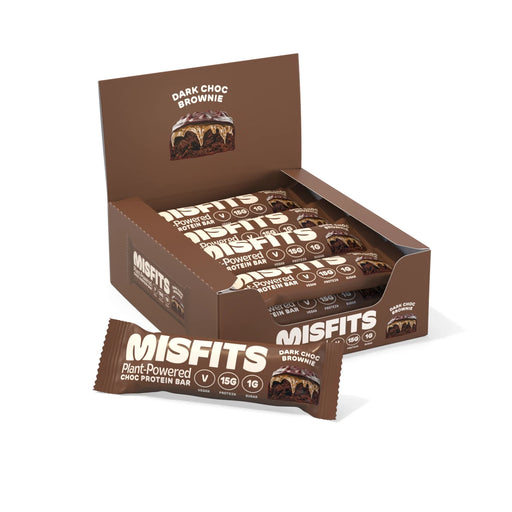 Misfits -  Vegan Protein Bar Dark Chocolate Brownie 12 x 45g