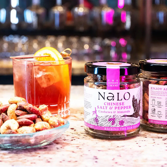 Nalo - Chinese Salt & Pepper Cashews & Almonds 6 x 95 Lifestyle