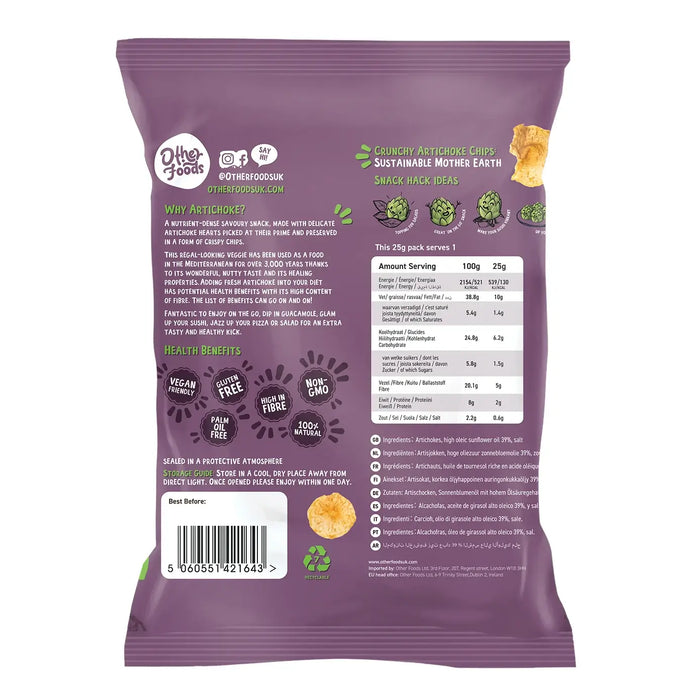 Other Foods - Crunchy Artichoke Chips 16 x 25g Back