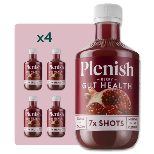 Plenish Berry Gut Heath Shots Pack 4 x 420ml Dosing Bottles