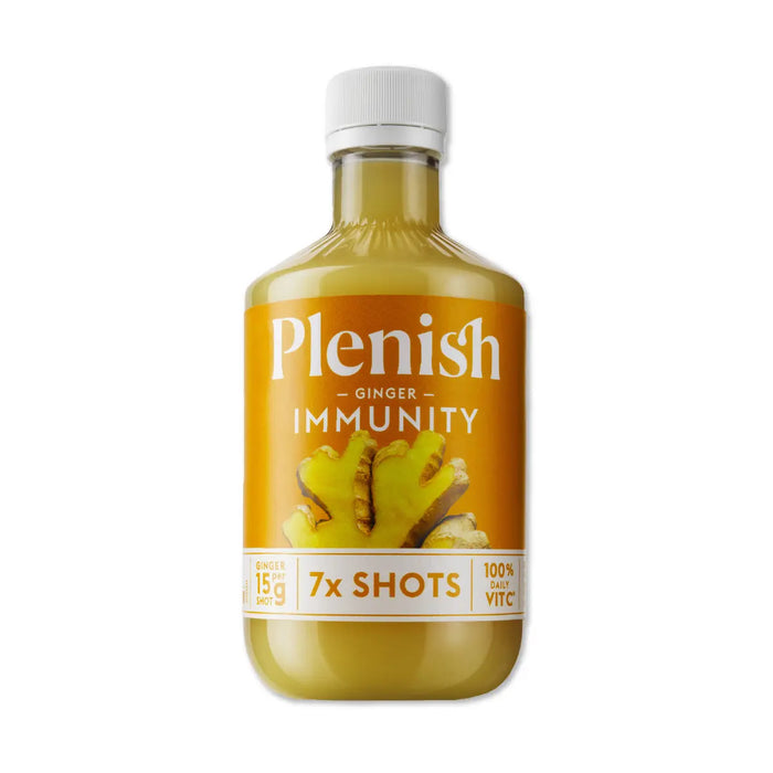 Plenish Ginger Immunity Shots Pack 4 x 420ml Dosing Bottles Front