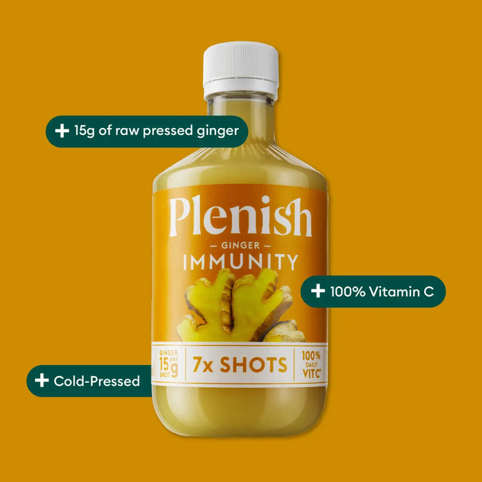 Plenish Ginger Immunity Shots Pack 4 x 420ml Dosing Bottles