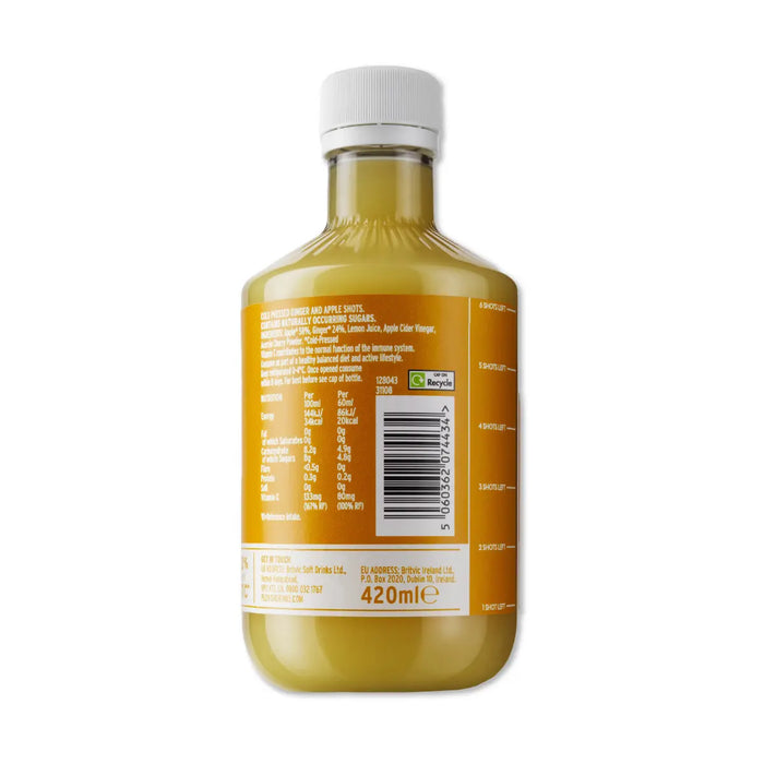 Plenish Ginger Immunity Shots Pack 4 x 420ml Dosing Bottles Back