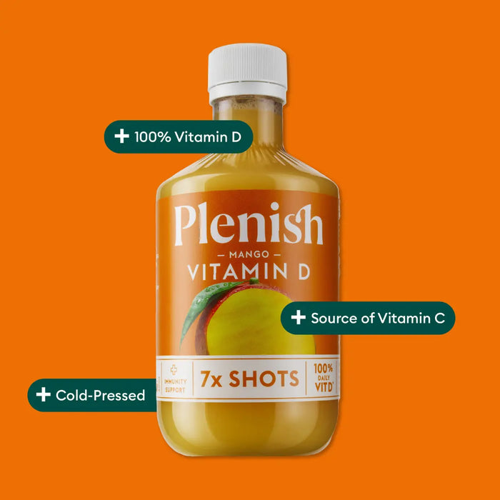 Plenish Mango Vitamin D Shots Pack 4 x 420ml Dosing Bottles