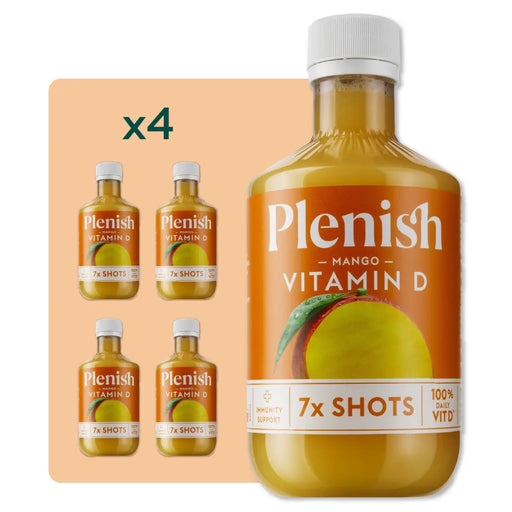 Plenish Mango Vitamin D Shots Pack 4 x 420ml Dosing Bottles