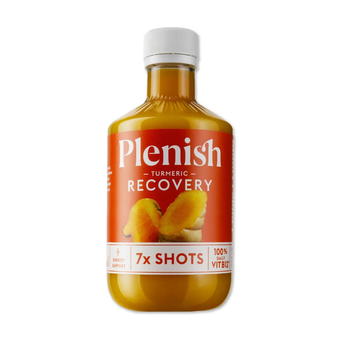 Plenish Turmeric Recovery Shots Pack 4 x 420ml Dosing Bottles Front