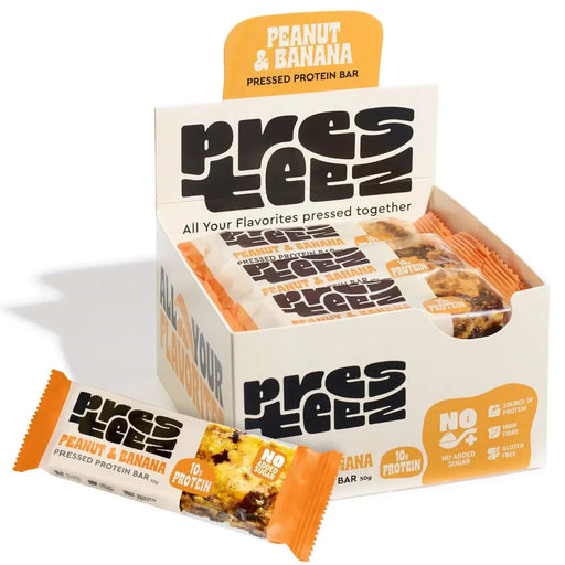 Presteez - Protein Pressed Bar Peanut & Banana 12 x 50g