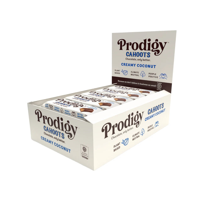 Prodigy - Cahoots Creamy Coconut Chocolate Bar 15 x 45g Side