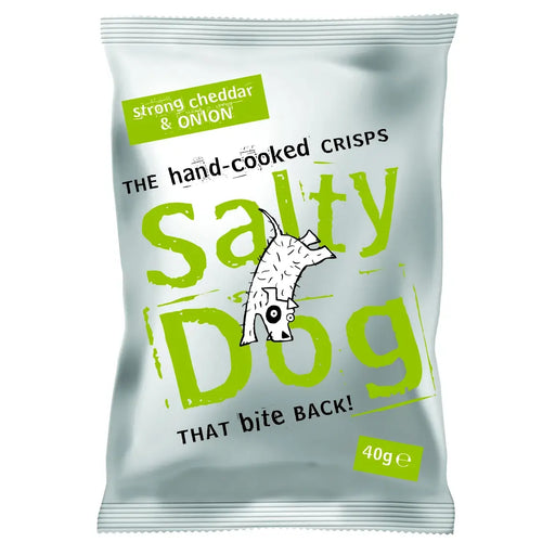 Salty Dog - Strong Cheddar & Onion Crisps 30 x 40g