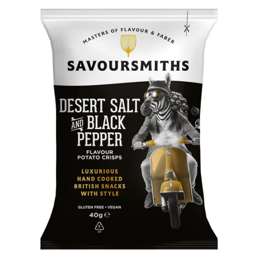 Savoursmiths  - Desert Salt and Black Pepper Luxury Potato Crisps 40g