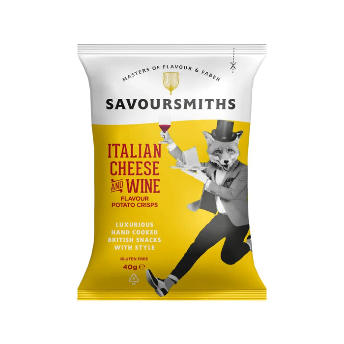 Savoursmiths  - Italian Cheese and Wine Luxury Potato Crisps 24 x 40g