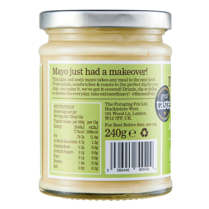 The Foraging Fox - Avocado & Lemon Mayo 6 x 240g Back
