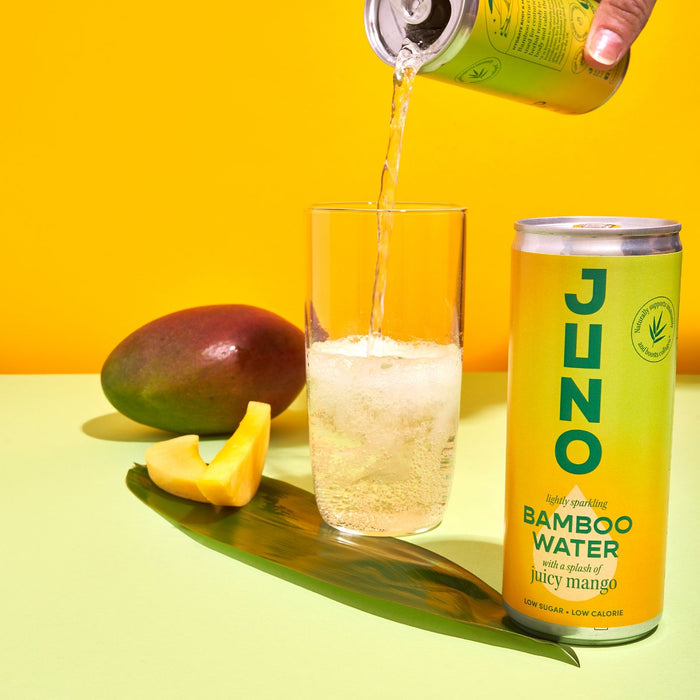 Juno Bamboo Water - Juicy Mango 12 x 250ml Lifestyle