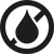 0% Water Shipped Icon crossed out water droplet