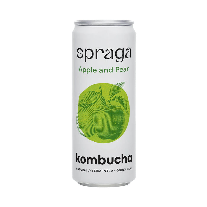 Spraga Organic Apple & Pear Kombucha Drink 12 x 330ml