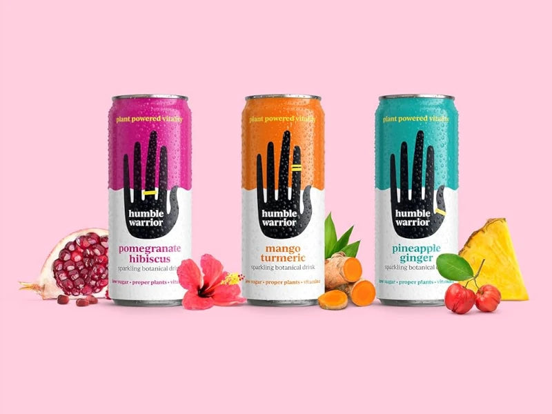 3 cans of humble warrior functional drinks