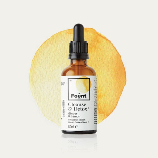 Case of 10 x 50ml Cleanse & Detox - Ginger & Lemon from Fount Drinks.