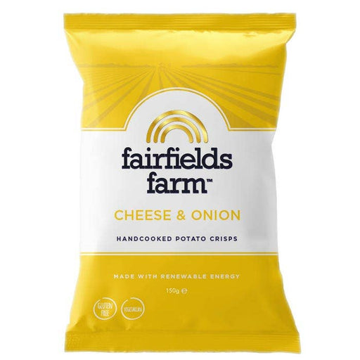 Case of 18 x 150g Cheese & Onion Crisps from Fairfields Farm Crisps.