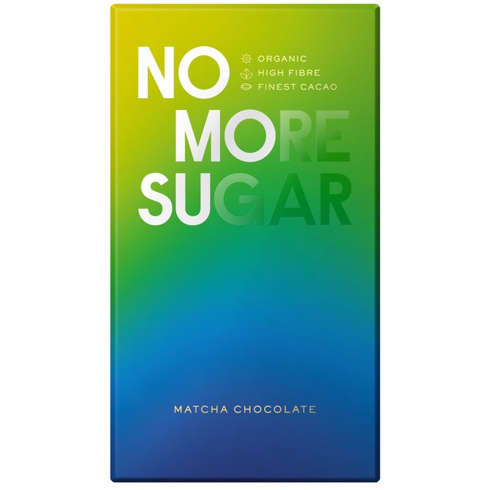 Case of 10 x 85g Organic No Sugar Matcha Chocolate Bar from Nomosu.
