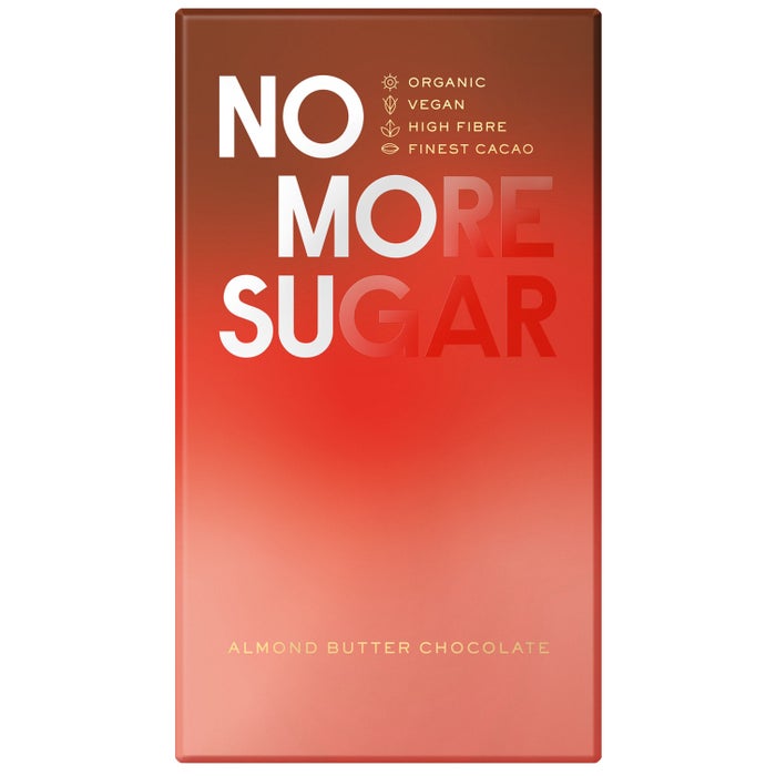 Case of 10 x 85g Organic No Sugar Almond Butter Chocolate Bar from Nomosu.