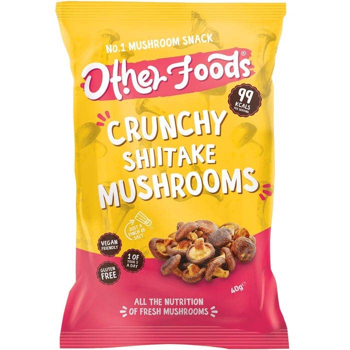 Case of 6 x 40g Crunchy Shiitake Mushrooms Pack from Other foods.