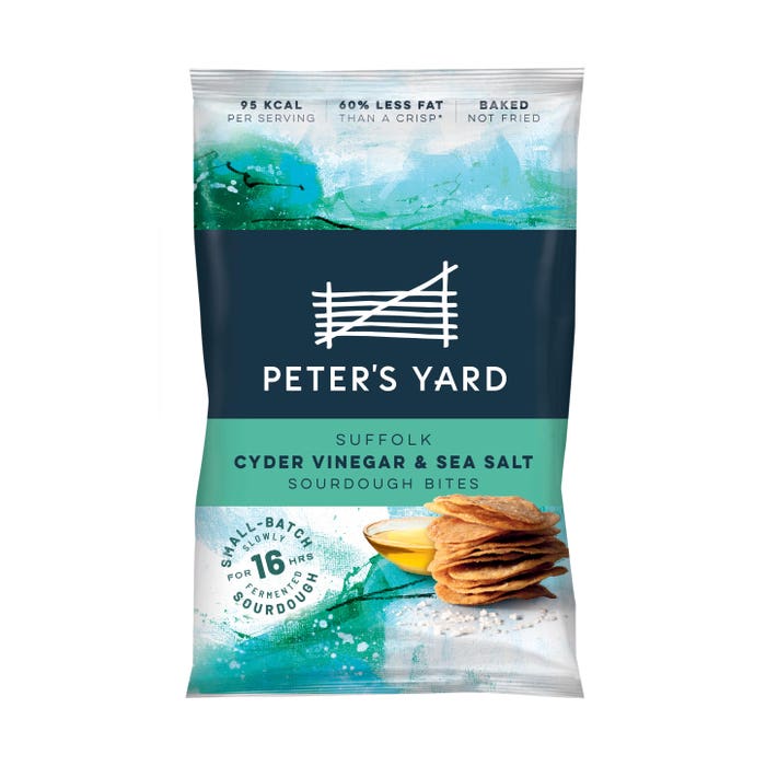 Case of 8 x 90g Suffolk Cyder Vinegar & Sea Salt Sourdough Bites from Peter's Yard.