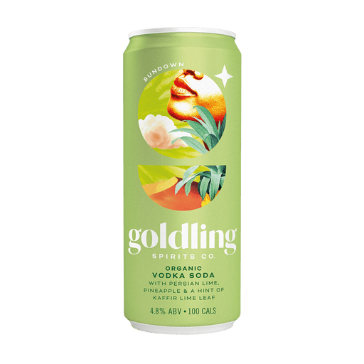 Goldling Sundown Lime, Pineapple and Kaffir Lime Leaf Organic Vodka Soda 24x330ml