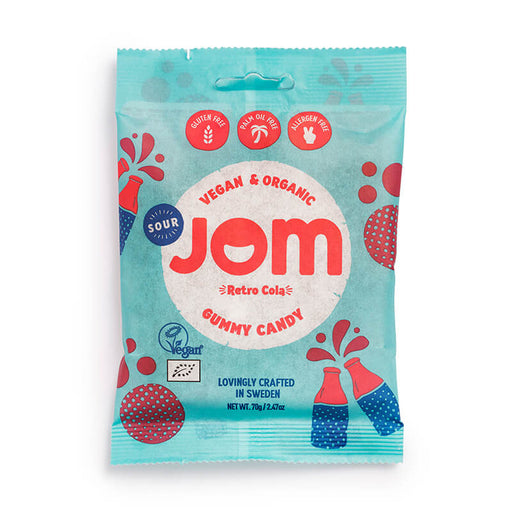 JOM Organic and Vegan Sour Retro Cola Gummies 16 x 70g