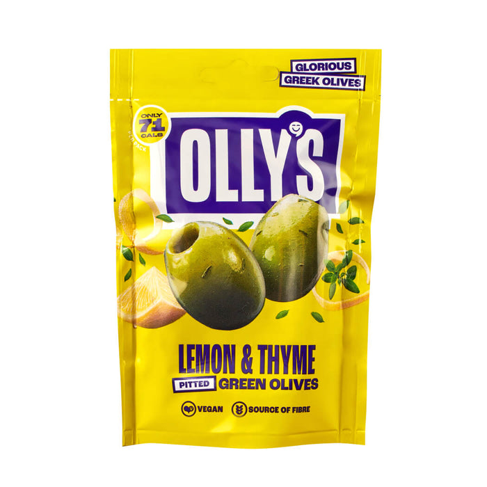 Olly's Wholesale - Lemon & Thyme Olives Snack Pack 50g