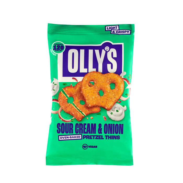 Olly's Wholesale - Vegan Sour Cream & Onion Pretzel Thins 35g