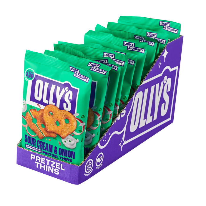 Olly's Wholesale - Vegan Sour Cream & Onion Pretzel Thins 10 x 35g