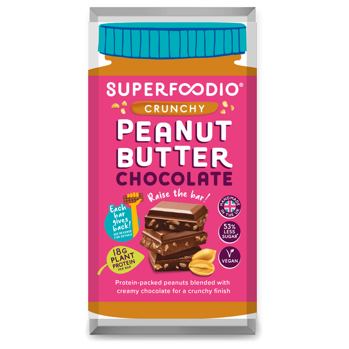 Crunchy Peanut Butter Chocolate Bar 20 x 90g - Superfoodio