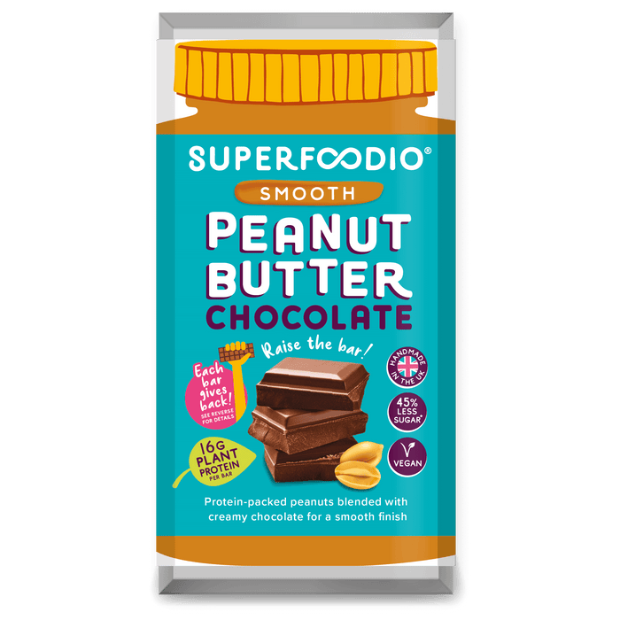 Smooth Peanut Butter Chocolate Bar 20 x 90g - Superfoodio