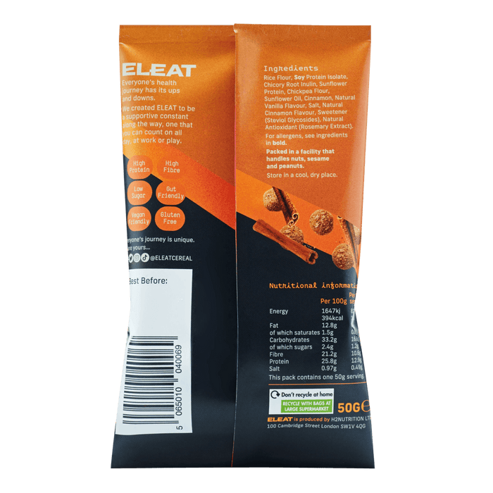 ELEAT - Protein Cereal Cinnamon Sensation 10 x 50g Packs