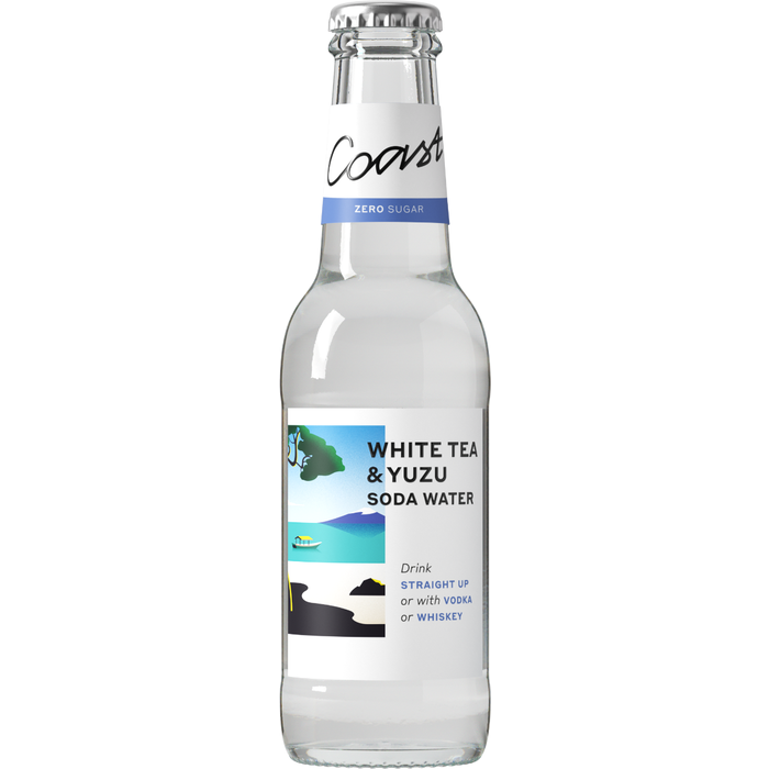 Case of 24 x 200ml White Tea & Yuzu Soda Water from Coast Drinks.