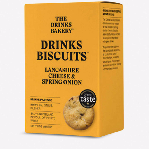 Case of 4 x 110g Lancashire & Spring Onion 'Luxury Sharing Pack' Biscuits from The Drinks Bakery.